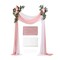 Artificial Wedding Arch Flowers Set with Drapes, Floral Backdrop Decor Kit